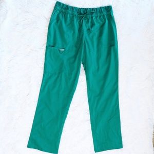 CHEROKEE Drawstring Cargo Scrub Pants - Hunter Green